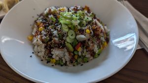 sushi bowl at Little Bento Box in Worcester