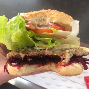 The Plant Power burger  at BurgerFuel - World Trade Centre in Dubai