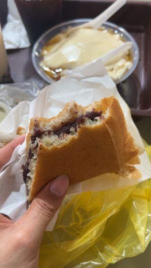 Yummy red bean pancake and the peanut one was delicious too!  at Granny's Pancake - Albert Centre in Central Singapore