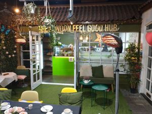  at The London Feel Good Hub Vegan Cafe in East London