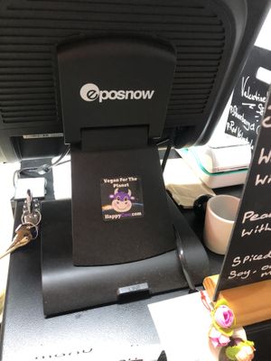 Happy cow   at The London Feel Good Hub Vegan Cafe in East London