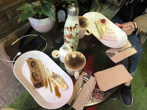 Delicious dessert   at The London Feel Good Hub Vegan Cafe in East London