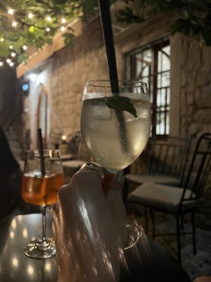 Aperol & Hugo Cocktails (cheap)   at Tinel Speciality Coffee Shop in Trogir