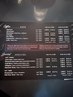   at Tinel Speciality Coffee Shop in Trogir