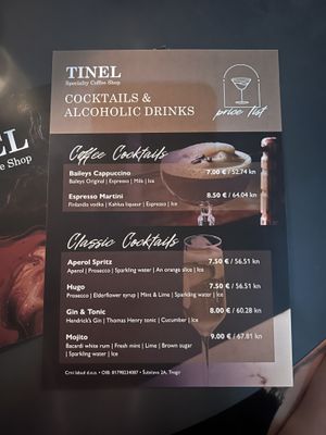   at Tinel Speciality Coffee Shop in Trogir