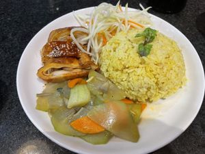 “Duck” with rice  at Ngoc Chi in Da Nang