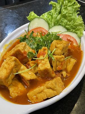 Tofu with tomato sauce   at Ngoc Chi in Da Nang
