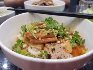 Quang noodles at Ngoc Chi in Da Nang