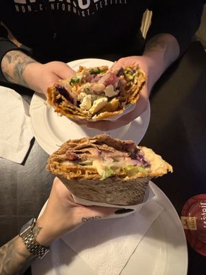 Veganer Dürüm (der untere)  at Efes Grill Murat TAS in Eutin