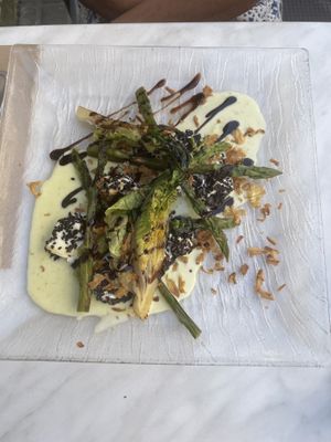 Fried feta with black sesame seeds  at Les Bacchanales in Nancy