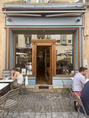 Outside  at Les Bacchanales in Nancy