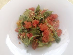 Tomato salad at Les Bacchanales in Nancy
