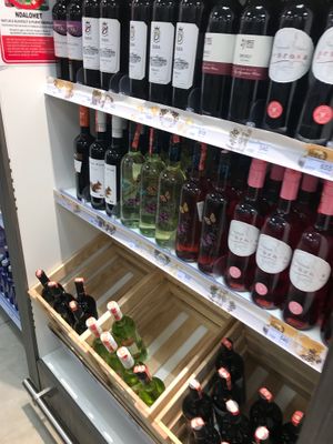 Wine selection at Rossmann & Lala - Dibrës in Tirana