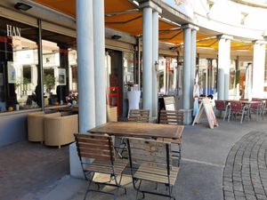 Outdoor seating at Han Mongolian Barbecue in Uster
