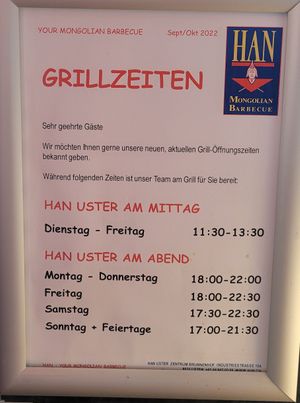  at Han Mongolian Barbecue in Uster