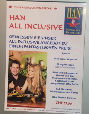  at Han Mongolian Barbecue in Uster
