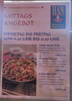  at Han Mongolian Barbecue in Uster