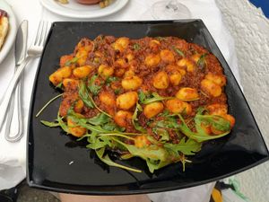 Gnocci con pesto rosso at La Buganvilla in Las Negras