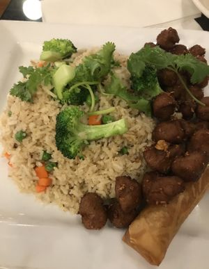 Fried rice (no eggs) with shaky tofu protein   at New Lemongrass Taste of Vietnam in Wichita