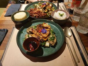 Aubergines and tofu at Co Chin Chin Brasserie in Zurich