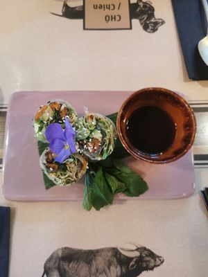 Sommerrolle mit Süsskartoffel, Edamame und Sesam at Co Chin Chin Brasserie in Zurich