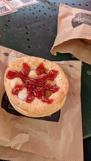 Indian curry pie at Beechworth Bakery in Ballarat