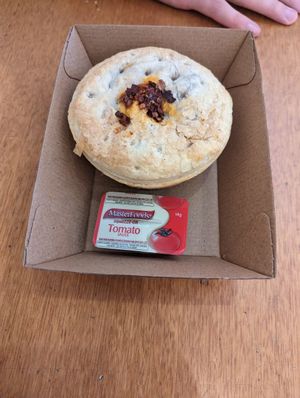Chilli con carne pie at Beechworth Bakery in Ballarat