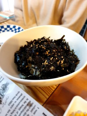 rice covered in seaweed at Cow Tteokbokki  in Seoul