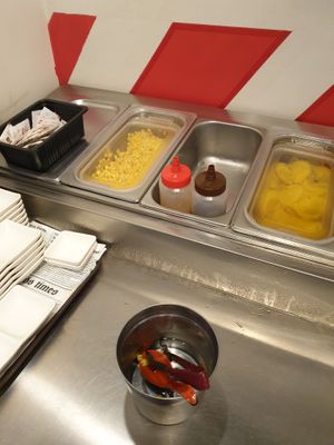 sides are self serve at Cow Tteokbokki  in Seoul