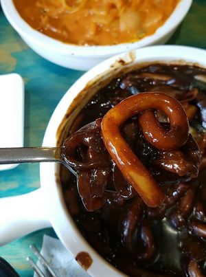 Jjajang Tteokbokki - close-up at Cow Tteokbokki  in Seoul