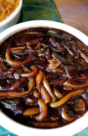 Vegan Jjajang Tteokbokki at Cow Tteokbokki  in Seoul