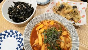 all this was only 18.000 KRW #Veganuary at Cow Tteokbokki  in Seoul