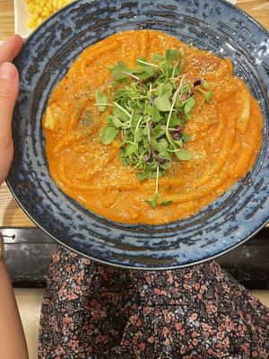 Rose tteobokki  at Cow Tteokbokki  in Seoul