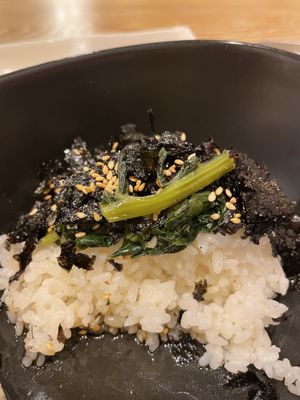 Dried radish greens rice balls  at Cow Tteokbokki  in Seoul