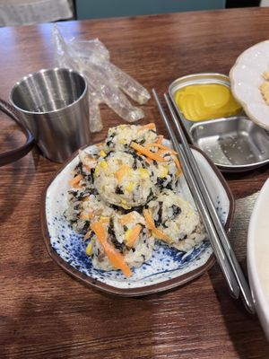 Gimbap Rice balls   at Cow Tteokbokki  in Seoul