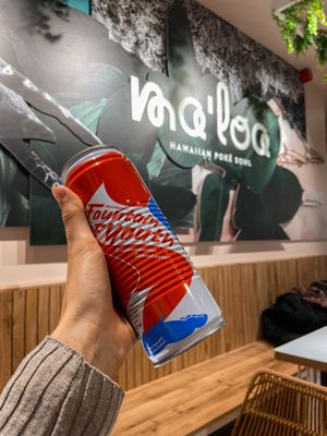 Coconut water at MALOA Poke Bowl in Leipzig