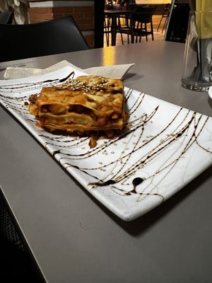 Vegan lasagna at El Cable Inglés in Almeria