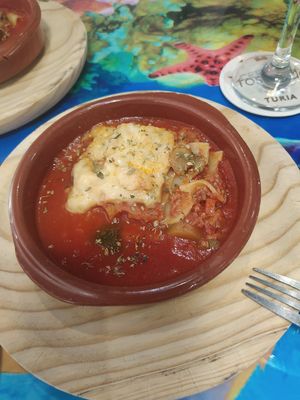 Lasaña vegana at El Cable Inglés in Almeria