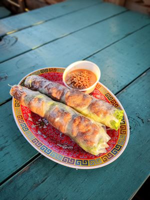 Fresh rolls with tofu sheets at Friendship Kitchen in Portland
