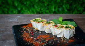 Tortilla with grilled vegetables at GreenGo in Iasi