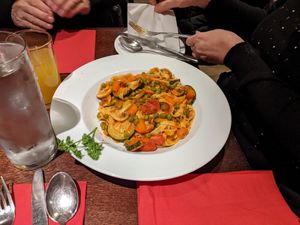 Vegetable tagliatelle at Giorgio's Italian in Chesterfield