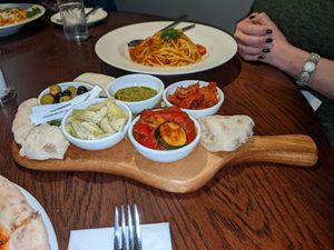 Vegan antipasti board at Giorgio's Italian in Chesterfield