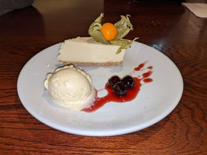 Vegan cheesecake! at Giorgio's Italian in Chesterfield