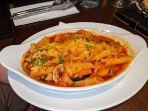 Pasta al forno, vegan at Giorgio's Italian in Chesterfield