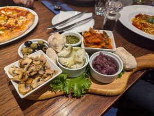 Vegan starters selection at Giorgio's Italian in Chesterfield