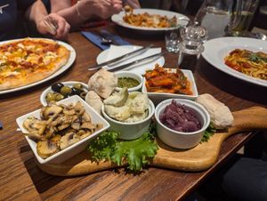 Vegan starters selection at Giorgio's Italian in Chesterfield