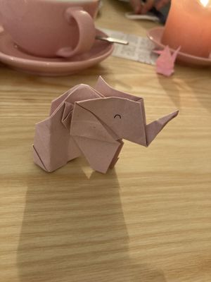 Lovely origami on every table at Sakura in Berlin