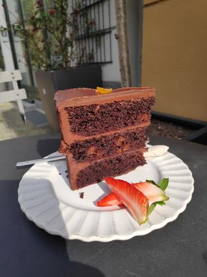 Chocolate cake at Sakura in Berlin