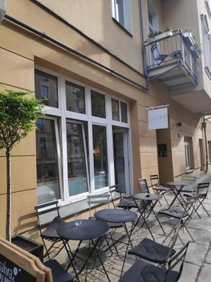 Café from outside at Sakura in Berlin