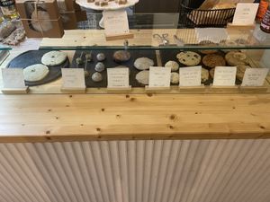 Some of the current pastry options for sale (including Christmas specials)  at Sakura in Berlin